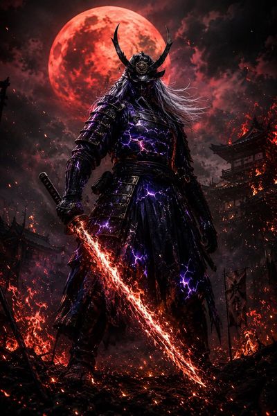 Samurai Beneath the Crimson Sky