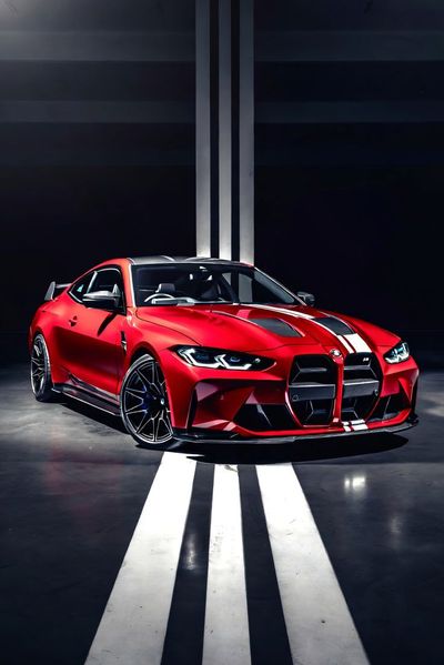 Red BMW M4 in Cinematic Studio Glory