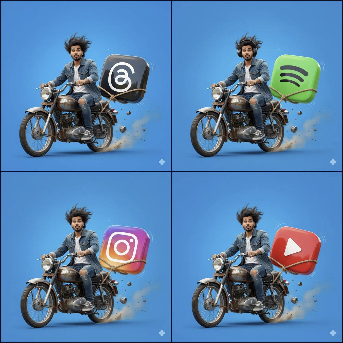 Chaotic Joyride with a 3D Threads Icon!