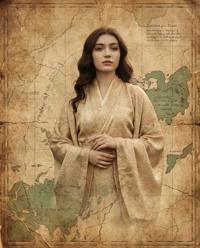 Whispers of Time: A Surreal Portrait from the Map