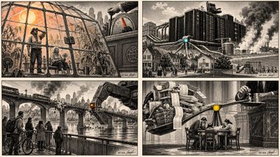 Editorial Ink Grid Exposes Power Imbalance With Four Stark Analogies