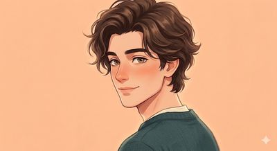 Expressive Young Male Portrait in Semi-Realistic Digital Style