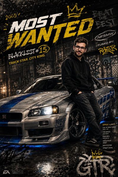 Edgy Street Racing Poster Design