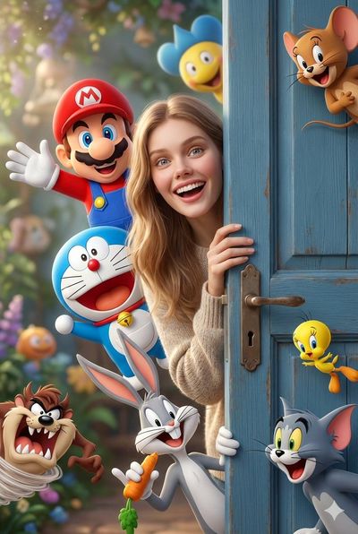 Whimsical World of Cartoon Encounters