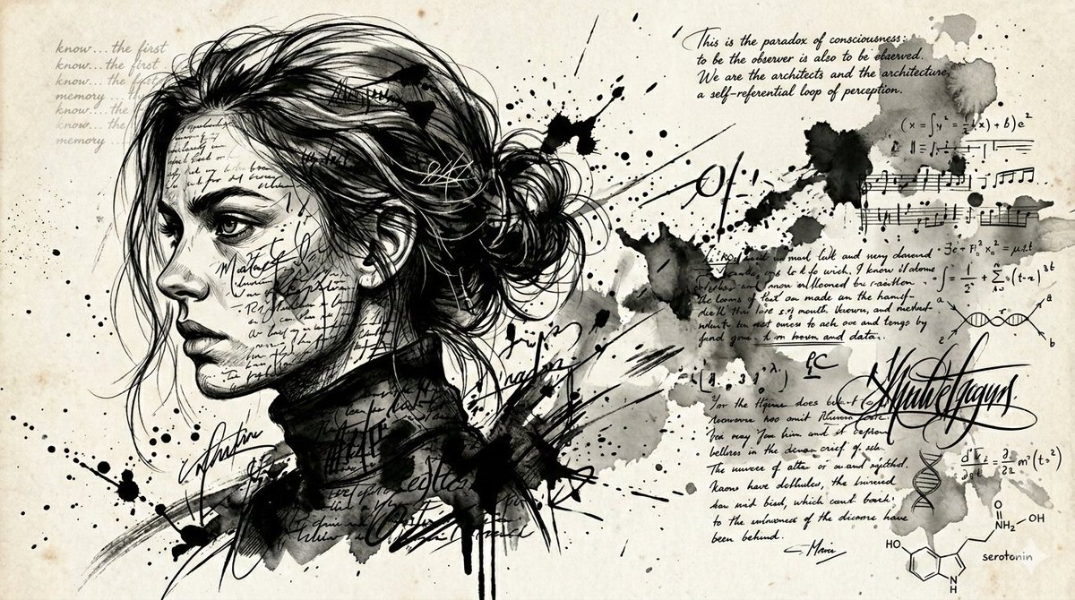 Intense Portrait: Ink-Wash and Charcoal Fusion