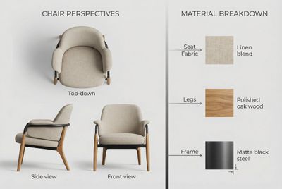 Chic Chair Showcase: A 3D Perspective