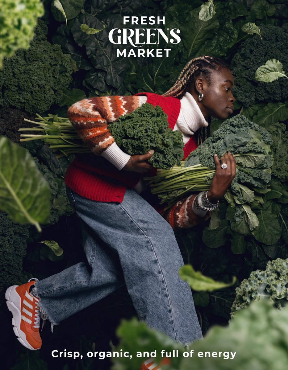 Commanding Harvest: Bold Fashion Among Tightly Packed Cabbages