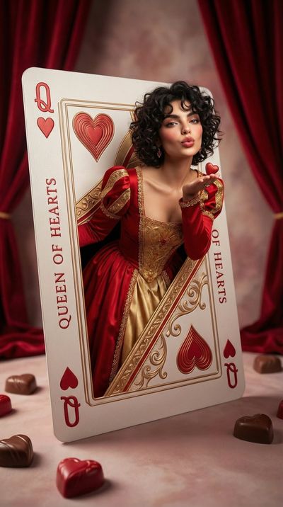 A Queen of Hearts in Velvet and Gold