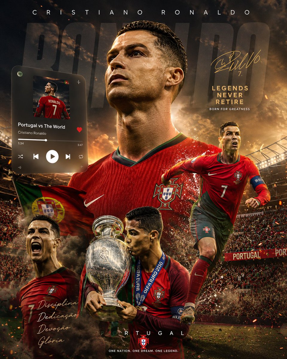 A football legend rises in a cinematic stadium poster design