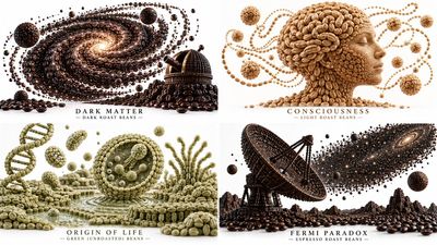 Four Coffee Bean Varieties Form Enigmatic Wikipedia Topics in Grid
