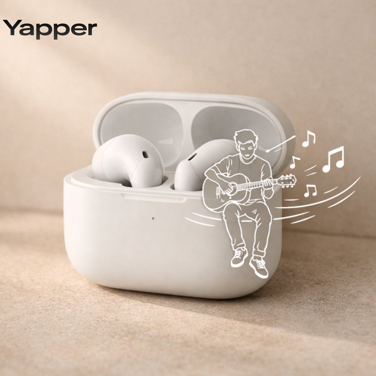 Serene Strings on Minimalist Earbuds