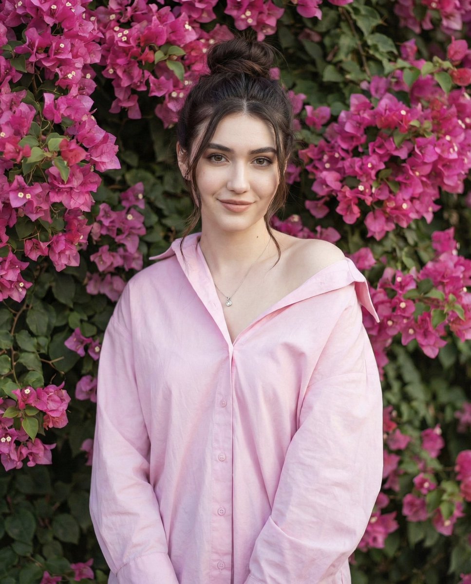 Blooming Beauty: A Portrait of Playfulness