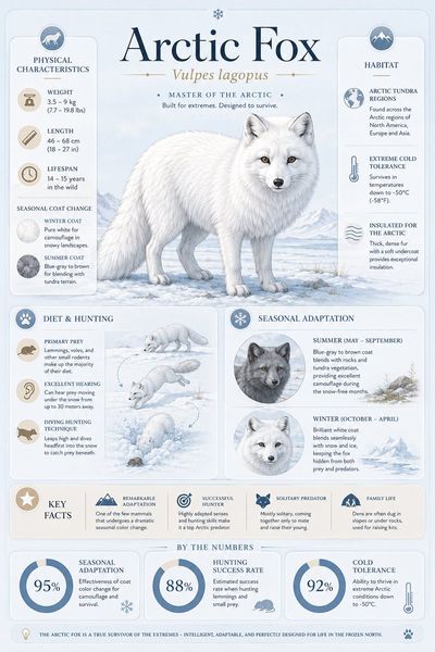 The Elegant Arctic Fox: Nature's Winter Survivor