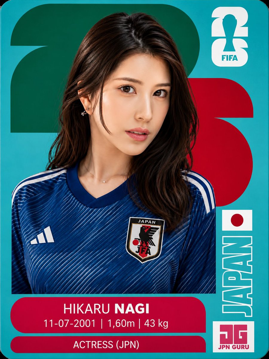 Japanese football star poses for her 2026 World Cup card