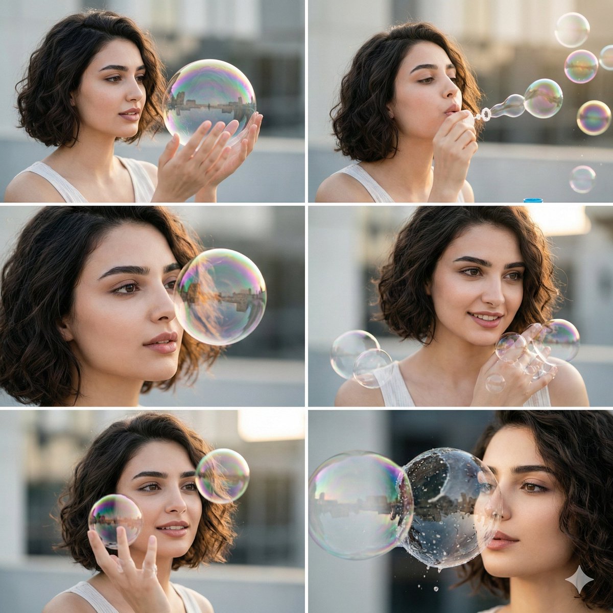 Bubbles of Reflection: A Cinematic Portrait Experience