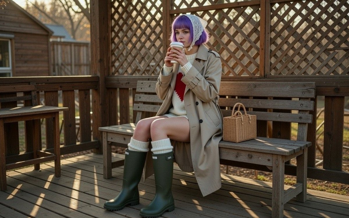 A Cozy Afternoon in Trench and Knits