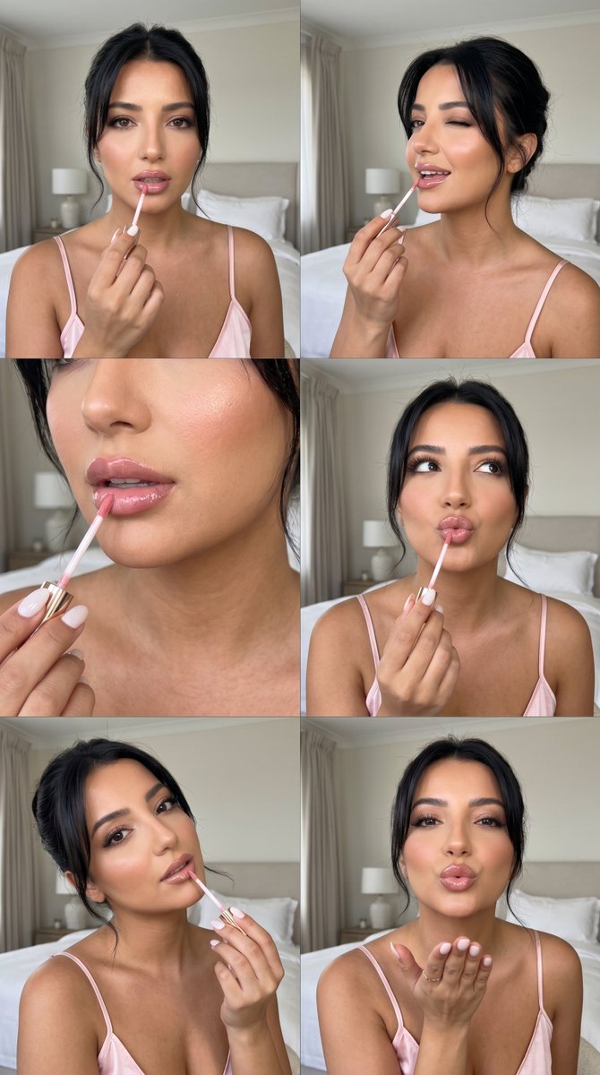 Intimate Satin Glow Beauty Collage