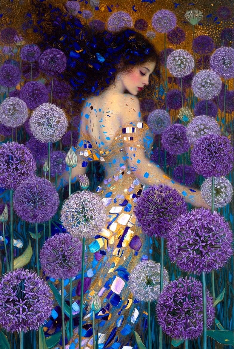Golden Dreams in a Sea of Purple
