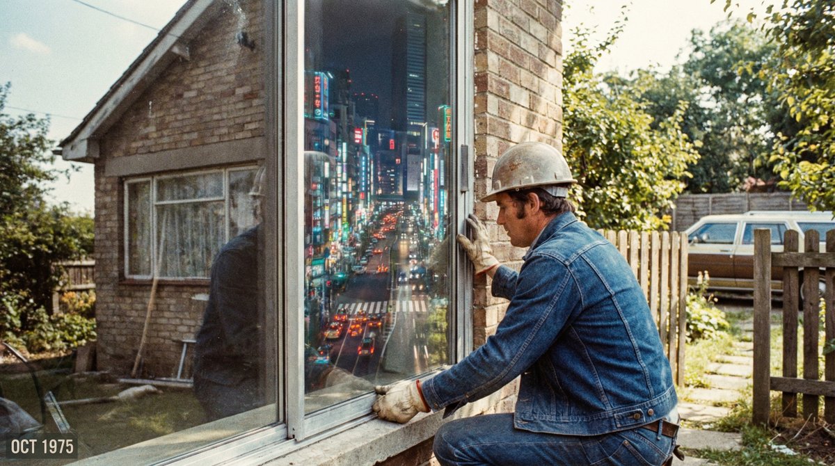 Glass Portal: A Surreal Window to Two Worlds