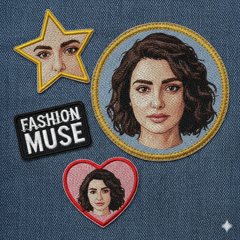 Custom Patches with Your Photo on Denim