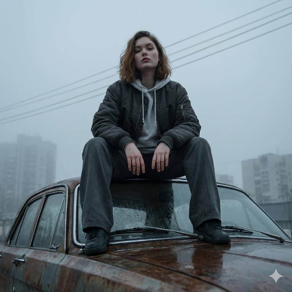 Urban Grit: A Bold Portrait on Rust