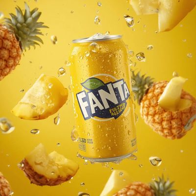 Floating Pineapple Fanta in Studio Perfection