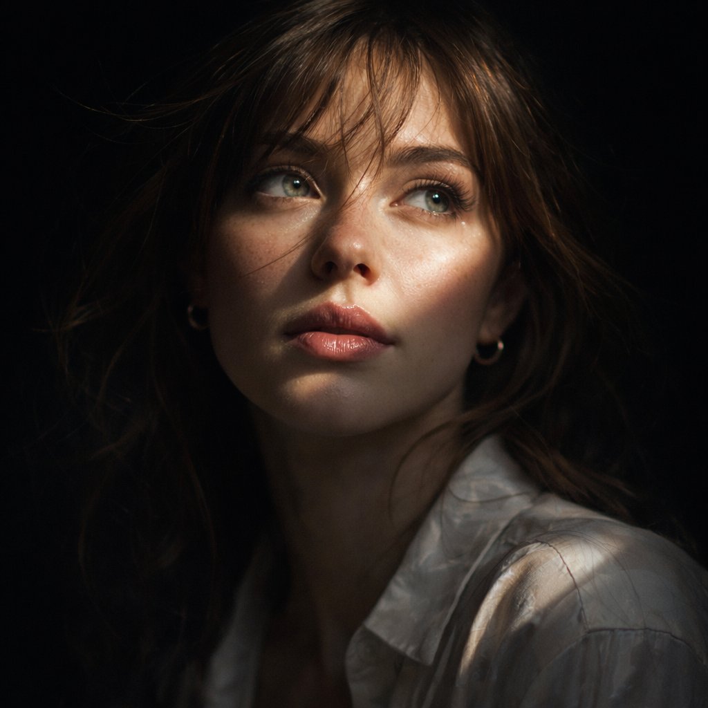 A Portrait Bathed in Light and Shadow