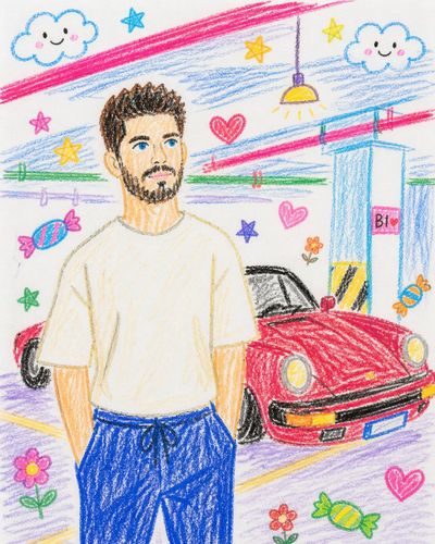 Whimsical Crayon Dreamscape