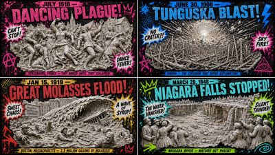 Four strange days in history become a chaotic hybrid poster