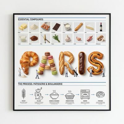 A Taste of Paris: Infographic Culinary Art