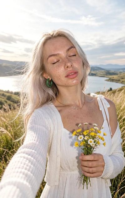 Luminous Essence: A Dreamy Portrait in Nature