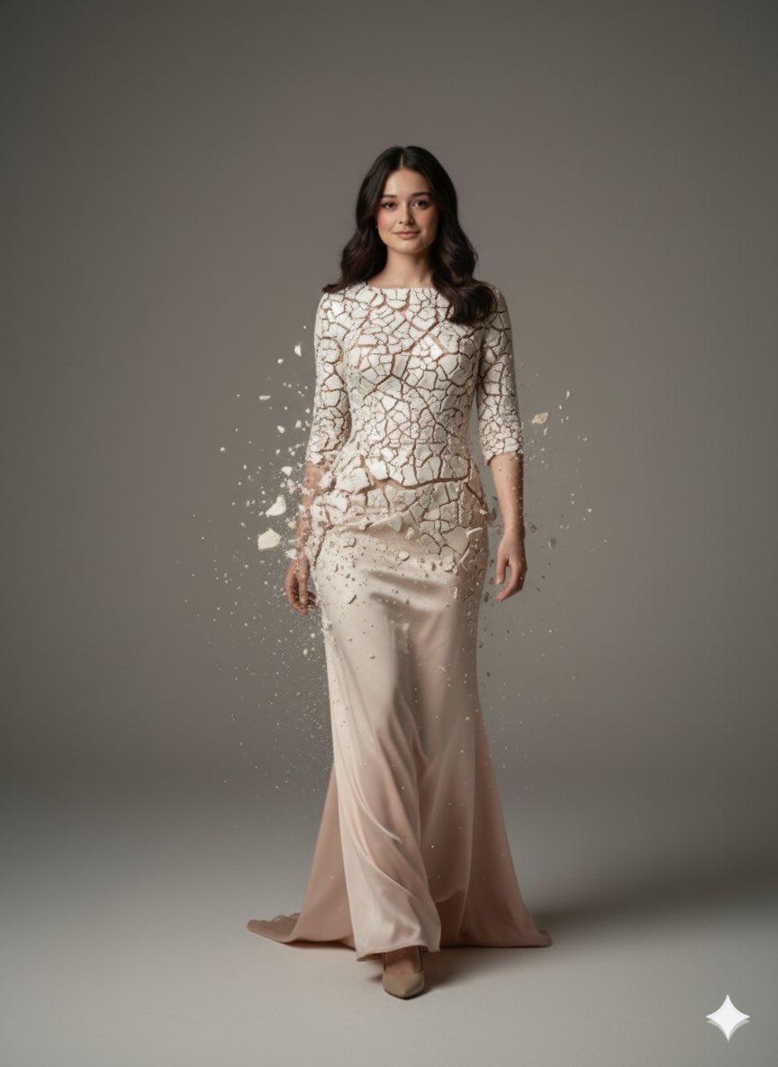 Porcelain Elegance: A Fashion Awakening