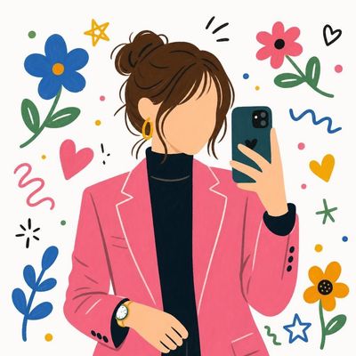 Charming Faceless Girl in a Trendy Aesthetic