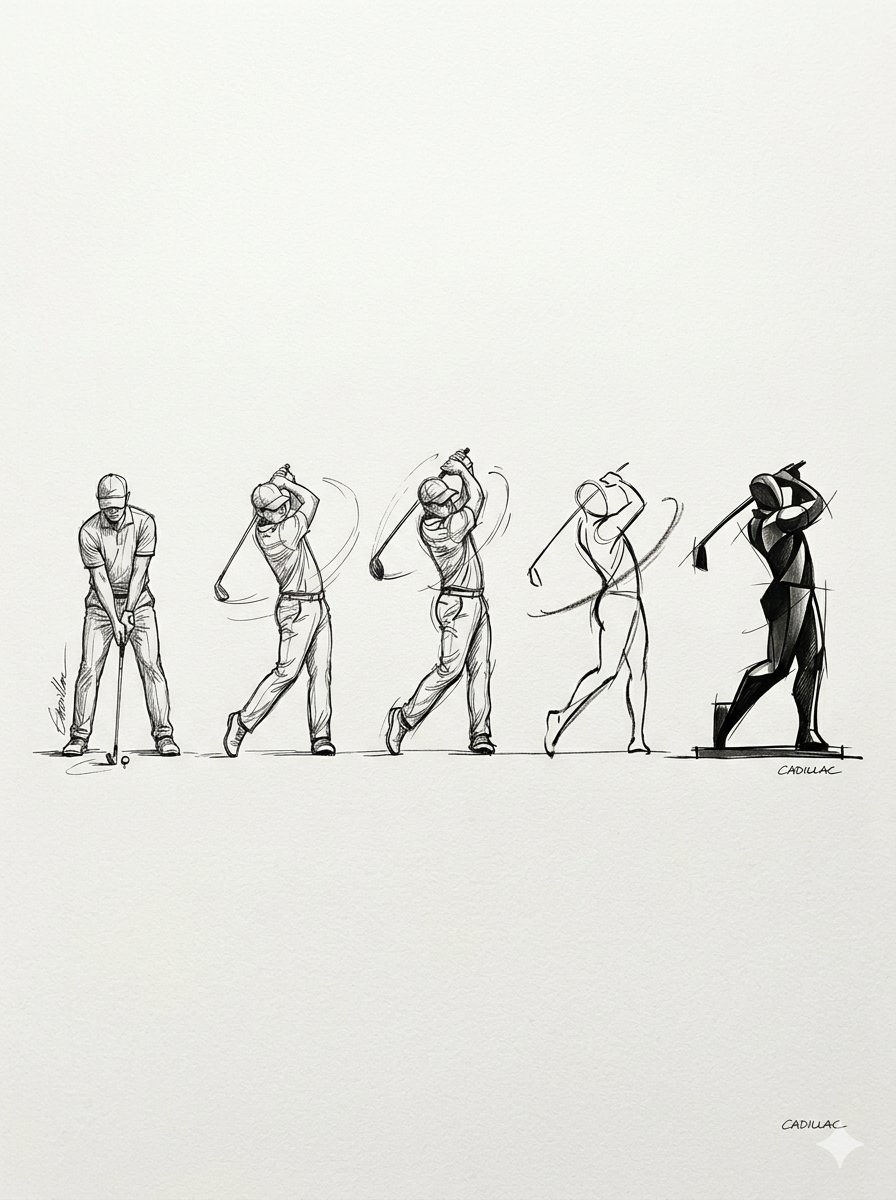 Evolution of a Golf Swing: From Realism to Abstraction