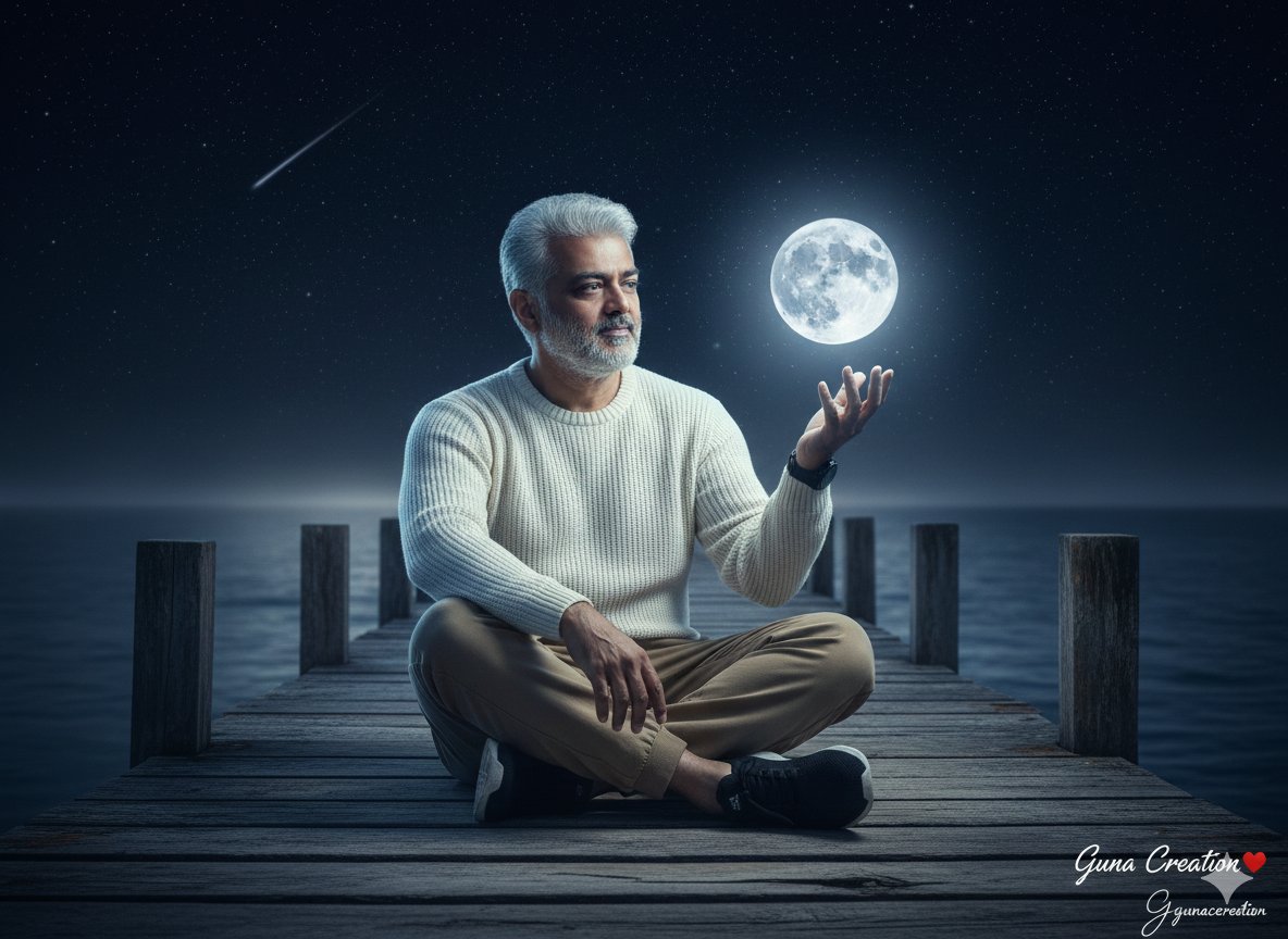The Orb of Reflection: A Serene Night on the Pier