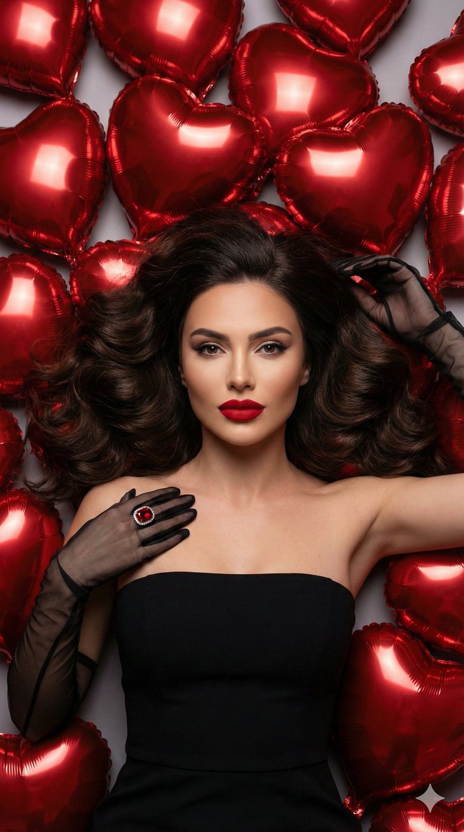 Glamour Meets Romance: A Heartfelt Portrait