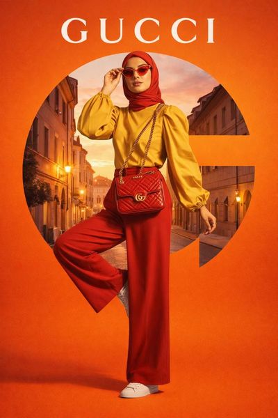 Bold Urban Elegance: High-Fashion Fusion