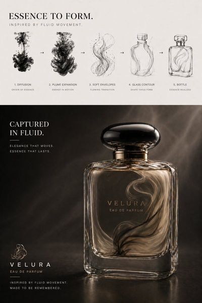 Fluid Evolution of a Luxury Perfume Bottle