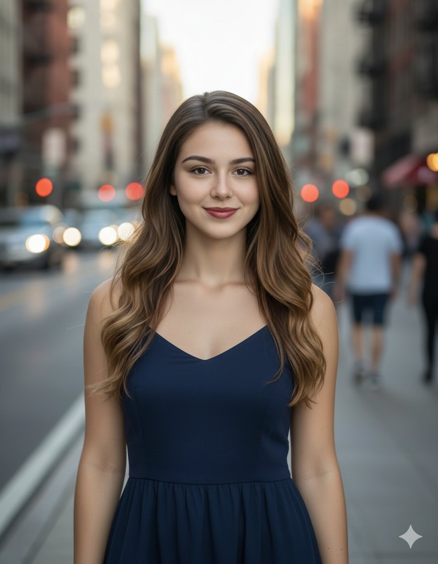 City Smiles: A Moment Captured in Blue