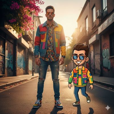 When Real Meets Cartoon: A Stylish Split