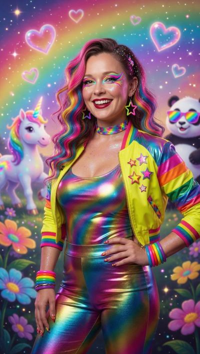 Radiant Fantasy Reimagined: A Lisa Frank Editorial Photoshoot