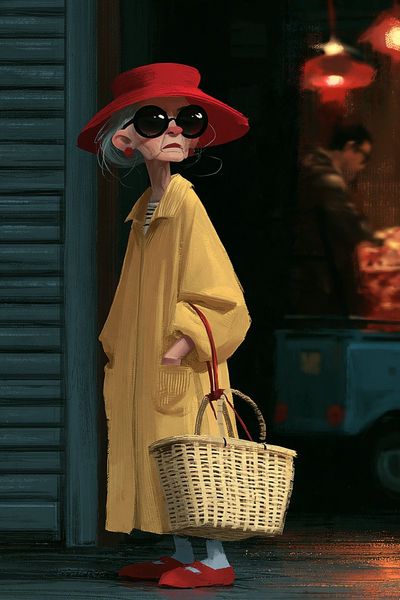 Quirky Characters With Exaggerated Proportions Pop Against Muted Backgrounds