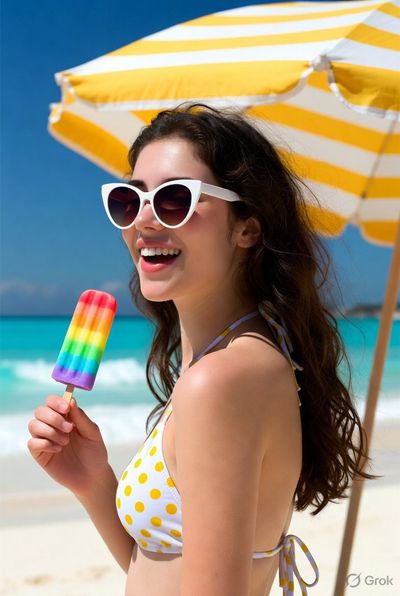 Sunlit Joy on a Tropical Shore