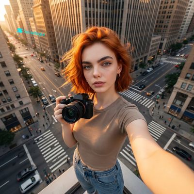 Towering Selfie at Golden Hour