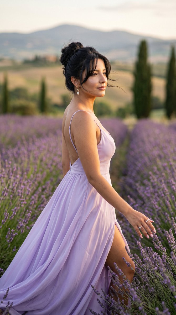 Elegance in Lavender Fields