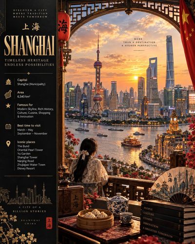 Luxury Tourism Poster Blends Golden Hour Landscape With Elegant Editorial Panel