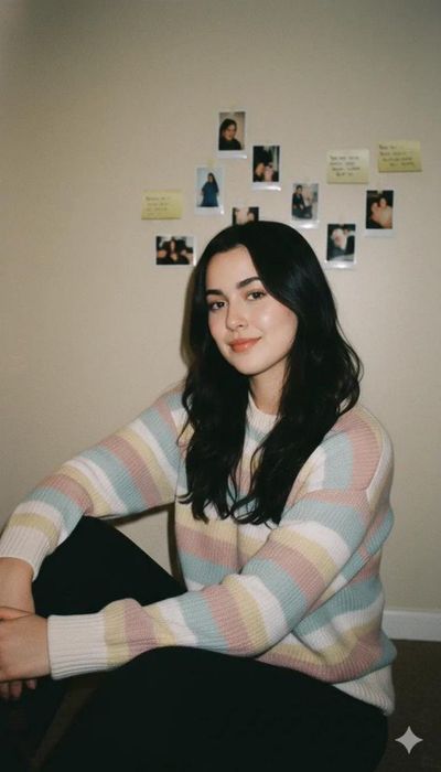 Chic Coziness: A Warm Indoor Portrait