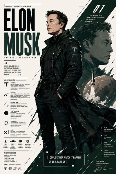Elon and Sam face off in a dramatic futuristic poster.