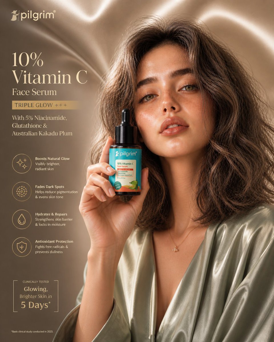 Radiant Elegance: Luxury Vitamin C Skincare Portrait