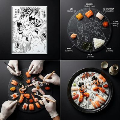 Culinary Art: Reimagining a Manga Battle Scene